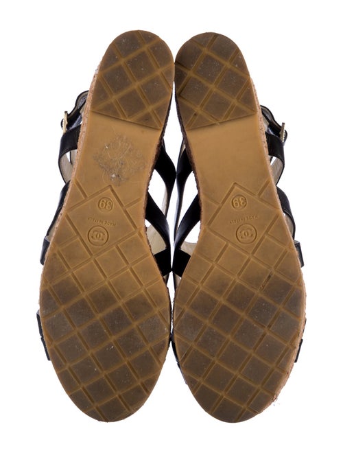 Chanel 2015 Interlocking CC Logo Slingback Sandals