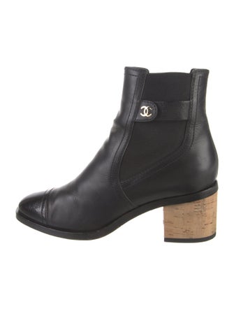Chanel 2019 Interlocking CC Logo Chelsea Boots