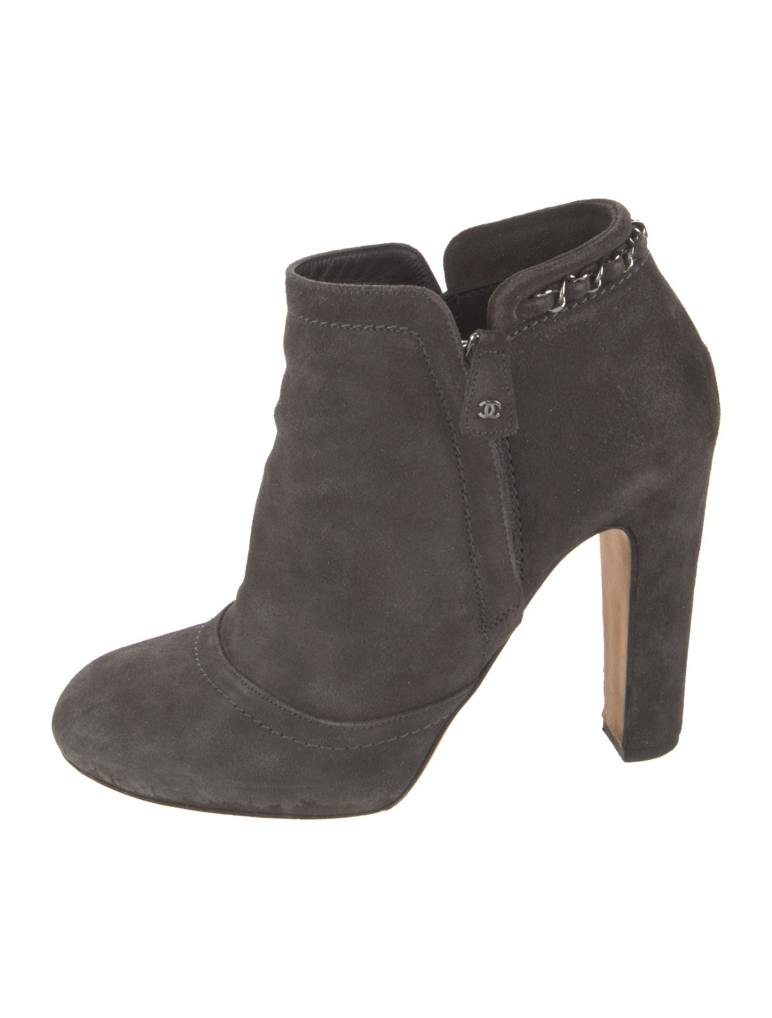 Chanel 2014 Interlocking CC Logo Boots