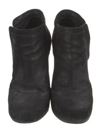 Chanel Interlocking CC Logo Suede Boots