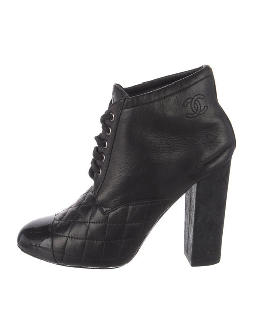 Chanel 2012 Interlocking CC Logo Lace-Up Boots