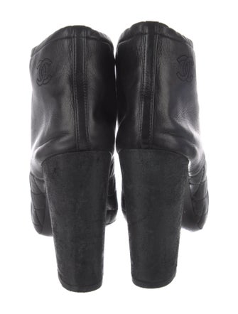 Chanel 2012 Interlocking CC Logo Lace-Up Boots