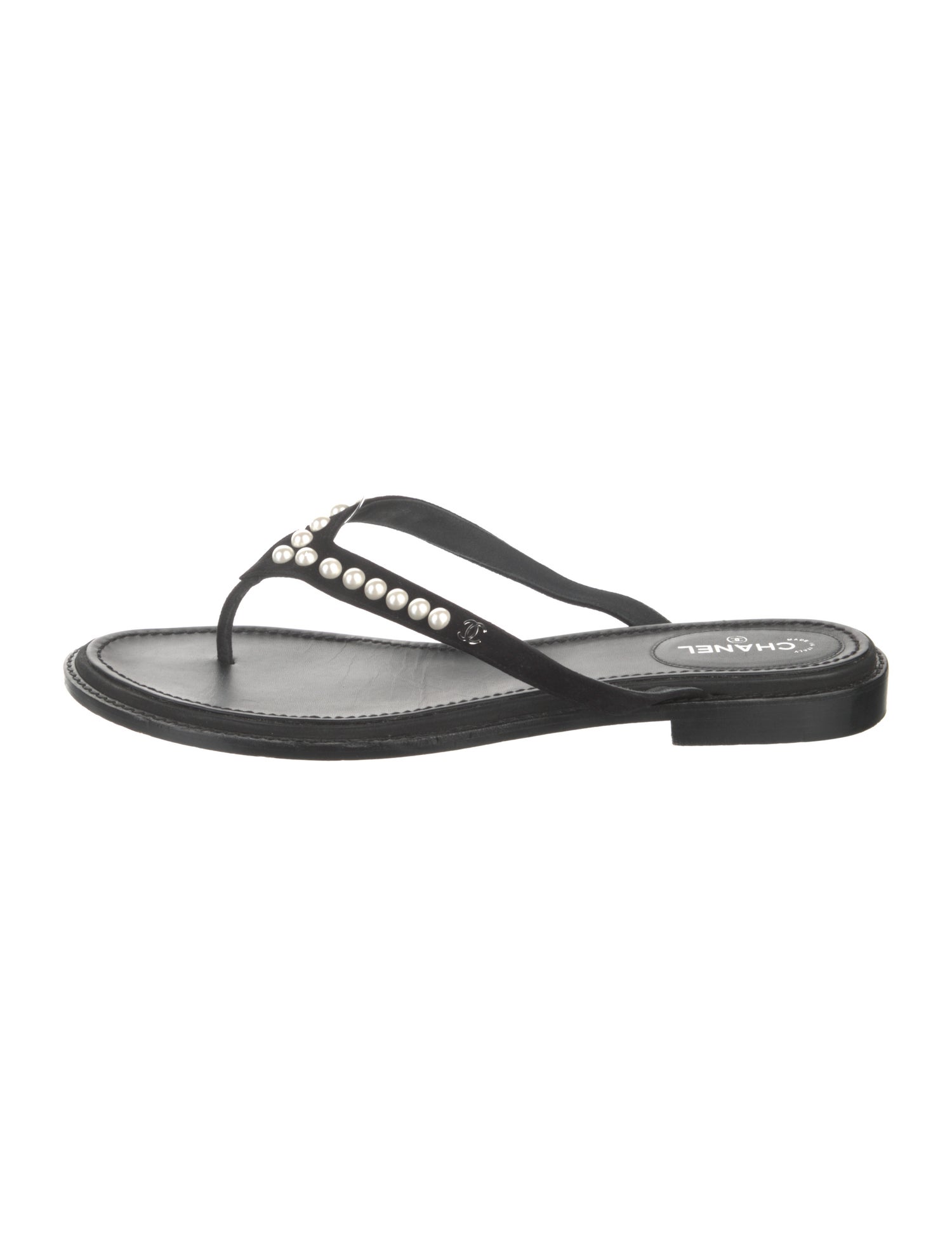 Chanel 2019 Interlocking CC Logo Flip Flops