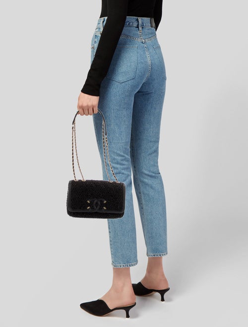 Chanel Small Tweed Filigree Flap Bag
