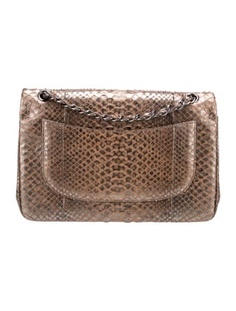 Chanel Classic Jumbo Python Double Flap Bag