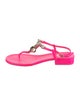 Chanel 2023 Interlocking CC Logo T-Strap Sandals