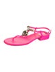 Chanel 2023 Interlocking CC Logo T-Strap Sandals