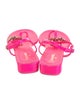 Chanel 2023 Interlocking CC Logo T-Strap Sandals