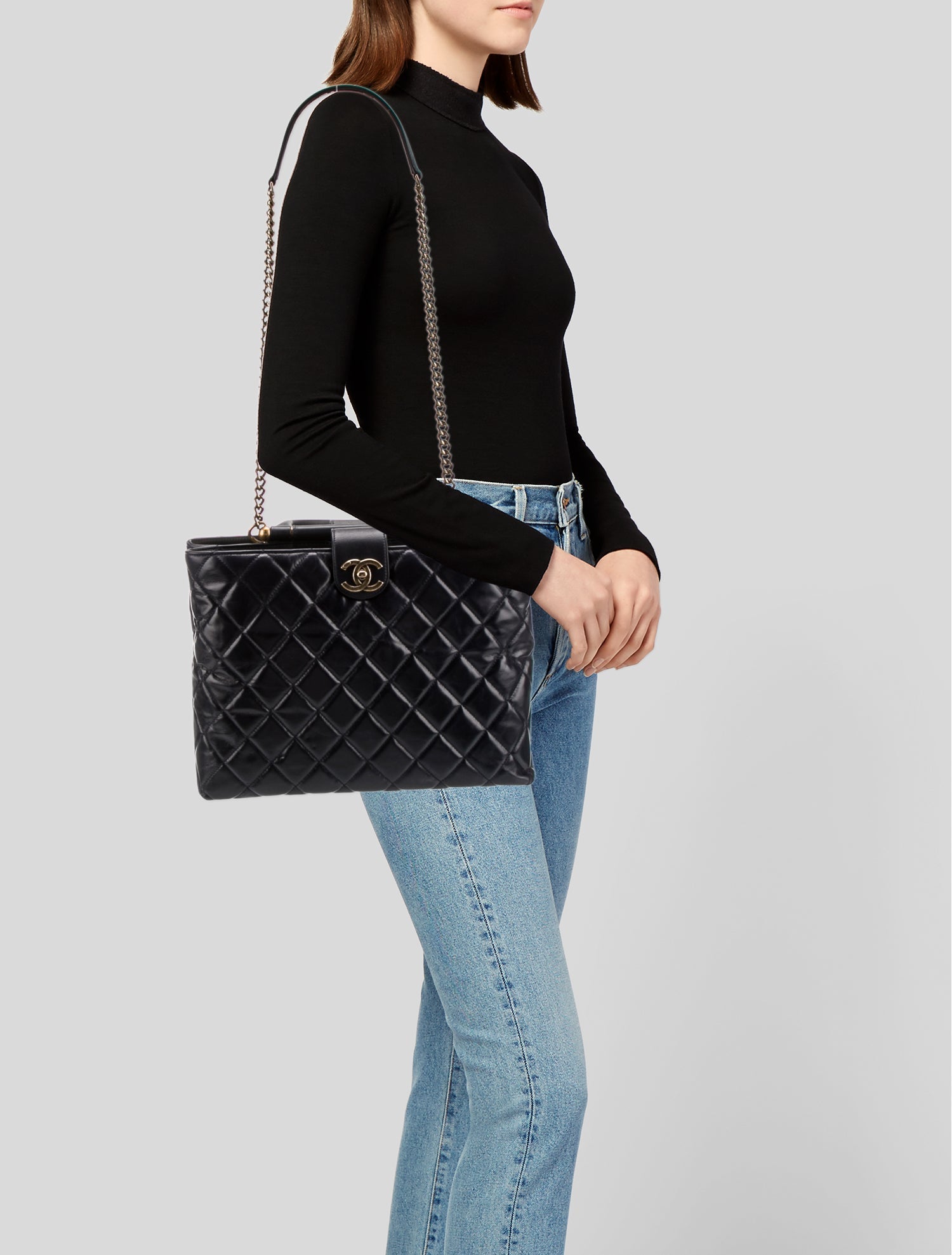 Chanel Paris-Rome Gold Bar Tote