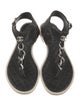 Chanel 2015 Interlocking CC Logo T-Strap Sandals