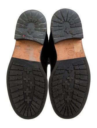 Chanel 2017 Interlocking CC Logo Combat Boots