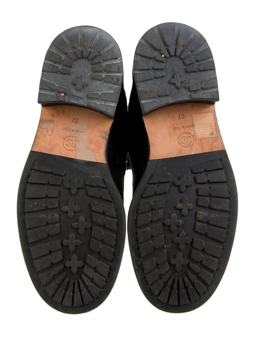 Chanel 2017 Interlocking CC Logo Combat Boots