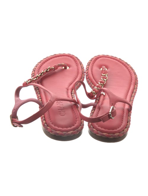 Chanel 2018 Interlocking CC Logo T-Strap Sandals