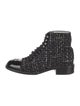 Chanel 2017 Interlocking CC Logo Combat Boots