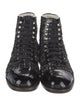 Chanel 2017 Interlocking CC Logo Combat Boots
