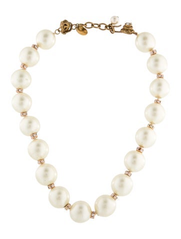 Chanel Bead Strand Vintage Strass & Faux Pearl Collar Necklace