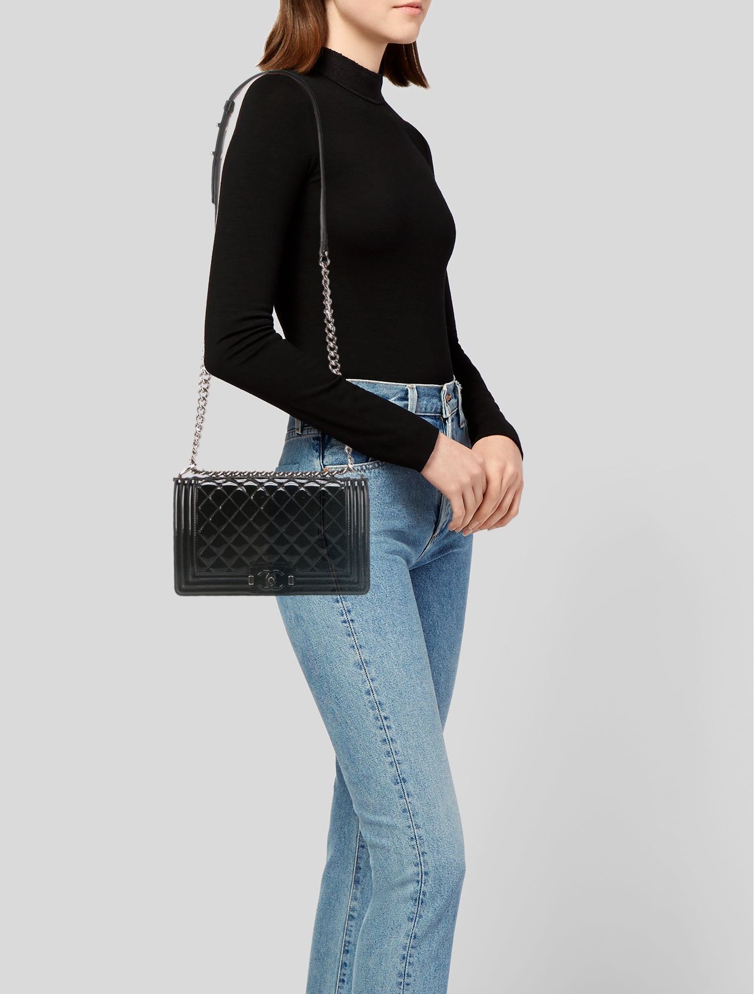 Chanel Medium Patent Boy Bag