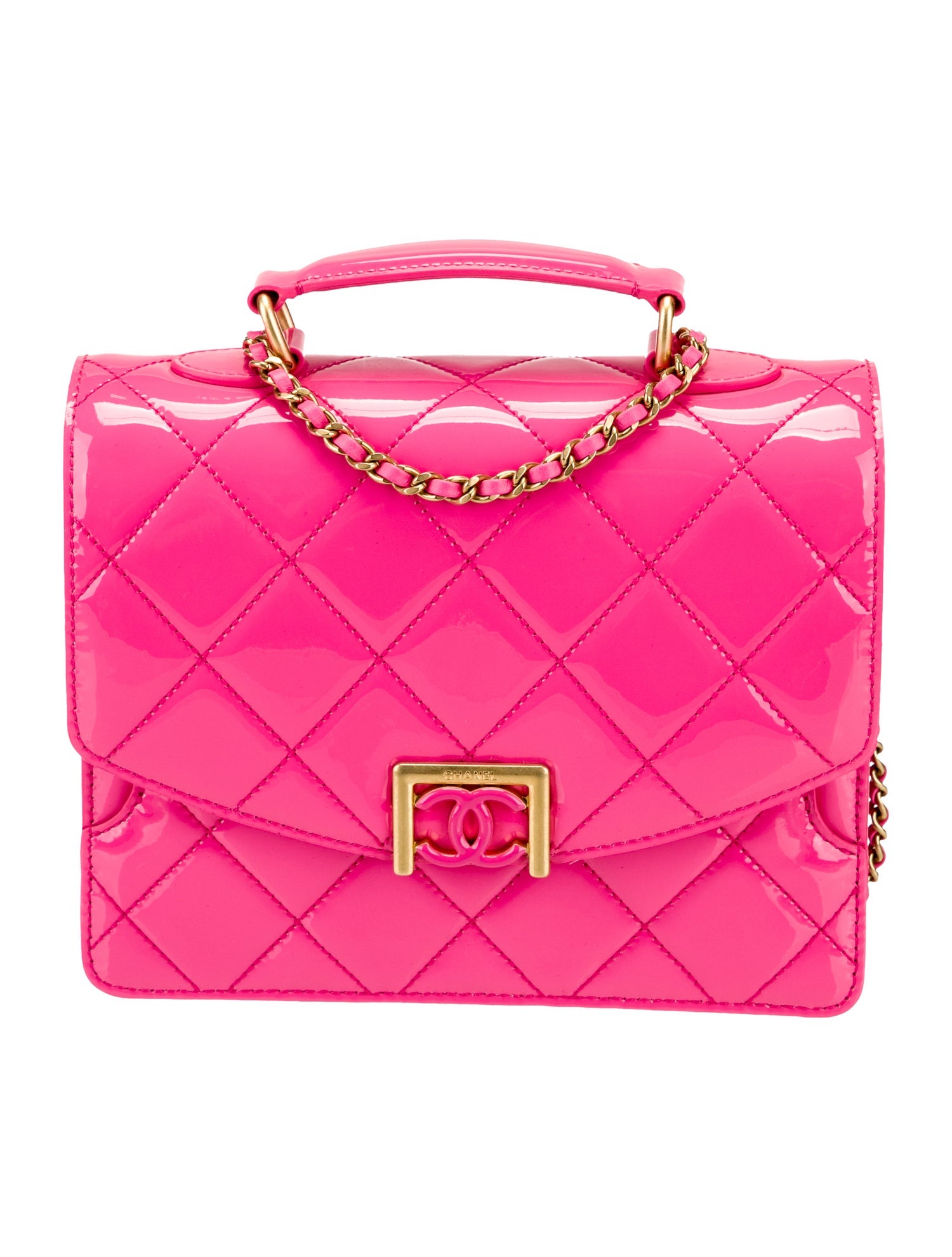 Chanel Quilted CC Top Handle Bag