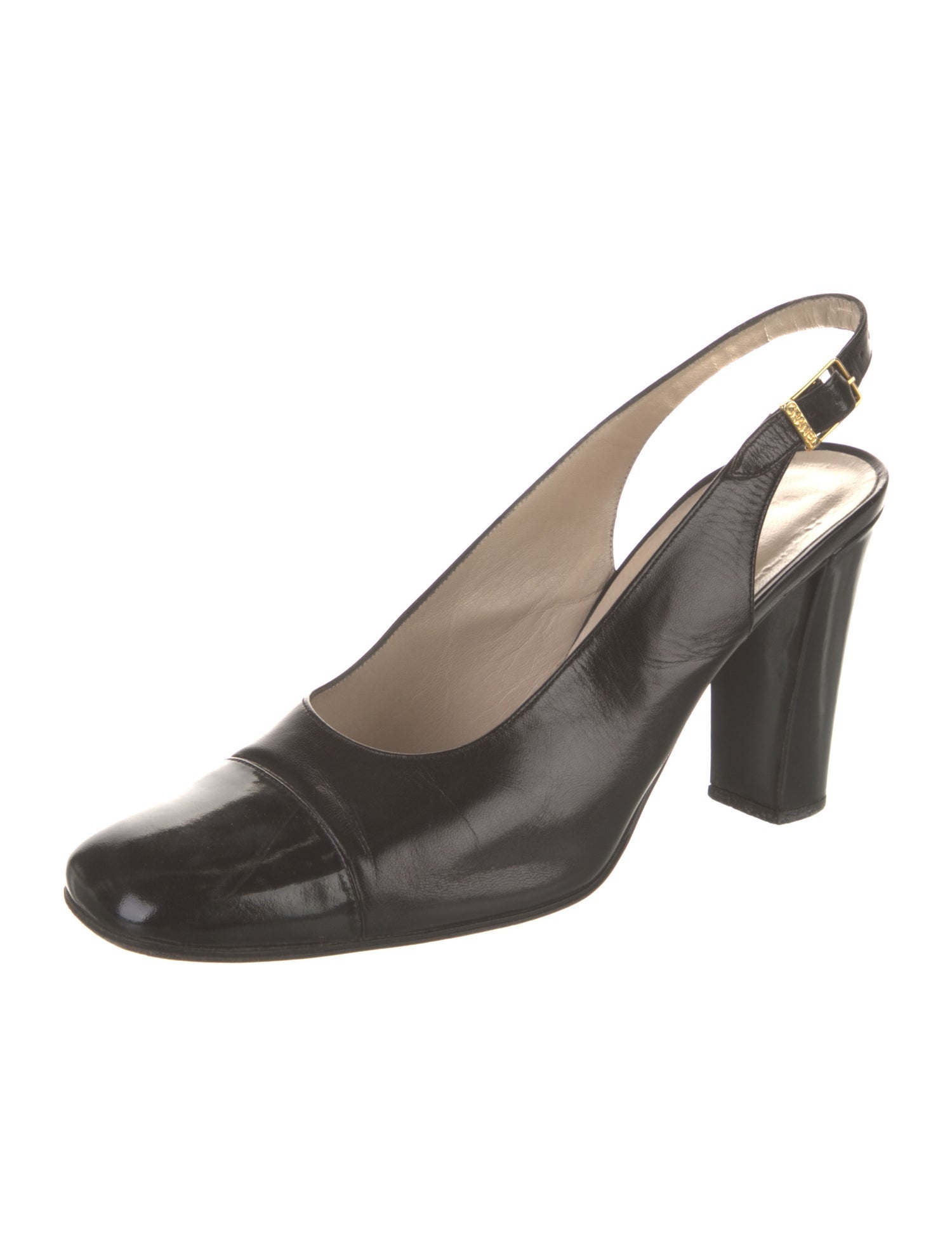 Chanel Leather Slingback Pumps
