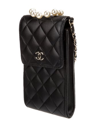 Chanel Pearl Phone Holder w/ Chain