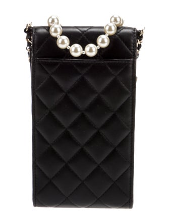 Chanel Pearl Phone Holder w/ Chain