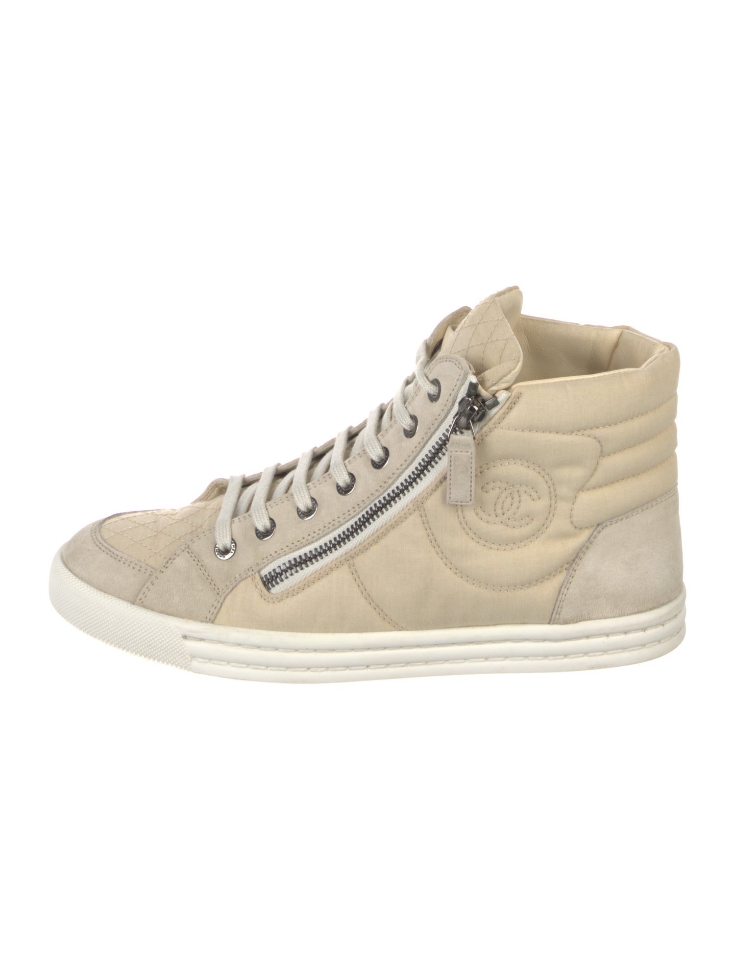 Chanel Interlocking CC Logo Canvas Sneakers