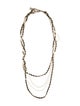 Chanel Faux Pearl & Leather CC Multistrand Necklace