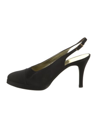 Chanel Vintage Leather Slingback Pumps