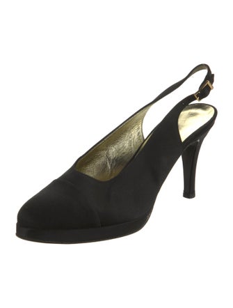 Chanel Vintage Leather Slingback Pumps