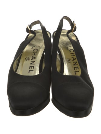 Chanel Vintage Leather Slingback Pumps