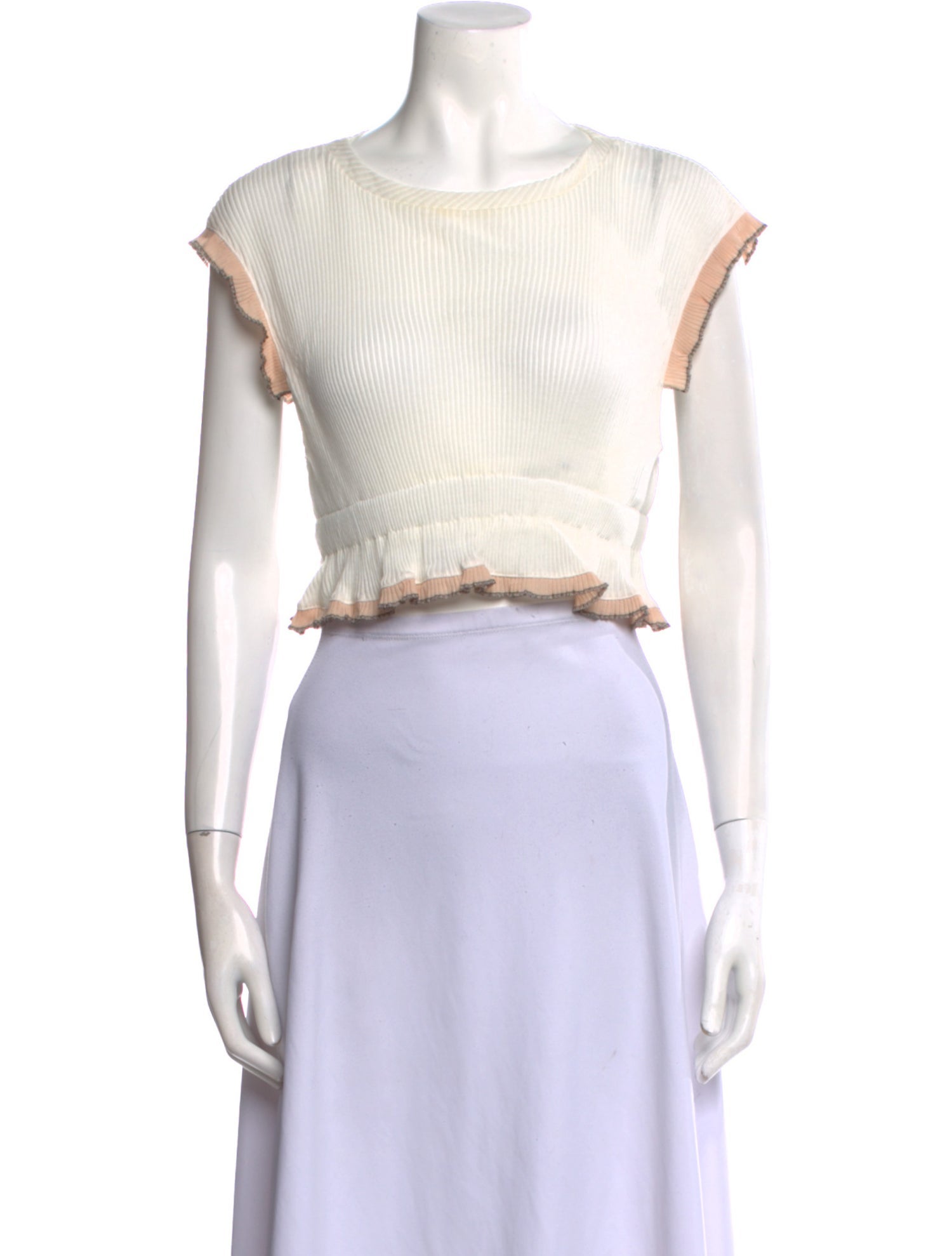 Chanel 2017 Scoop Neck Crop Top