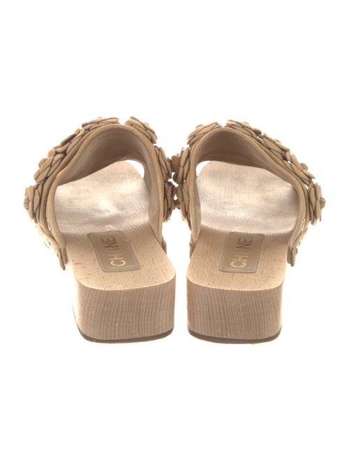 Chanel Interlocking CC Logo Suede Mules