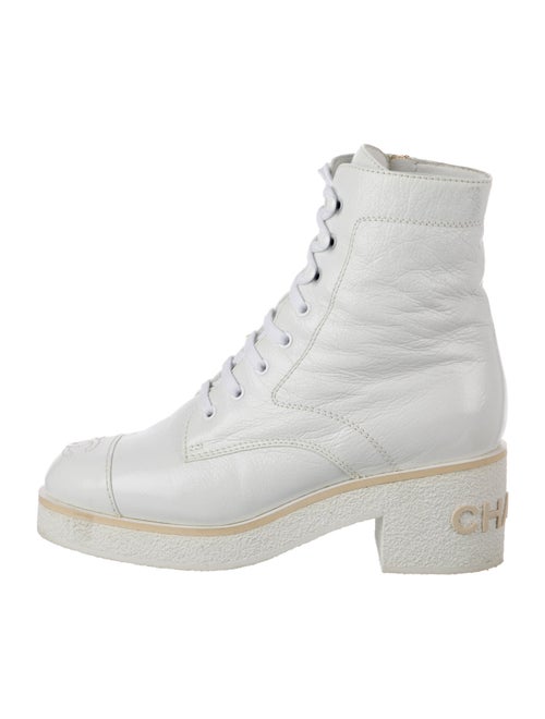 Chanel 2021 Interlocking CC Logo Combat Boots