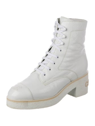 Chanel 2021 Interlocking CC Logo Combat Boots