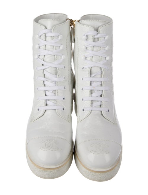 Chanel 2021 Interlocking CC Logo Combat Boots