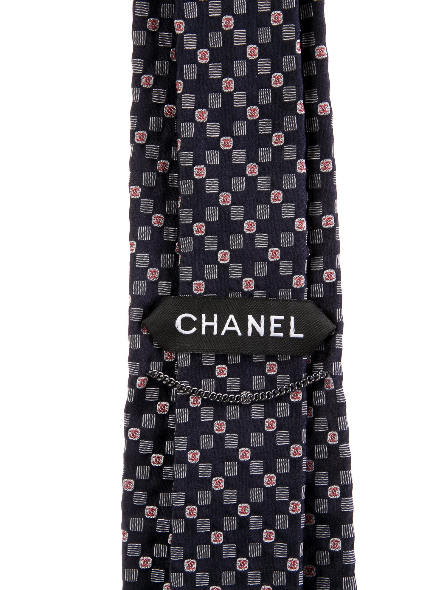 Chanel Polka Dot CC Silk Tie