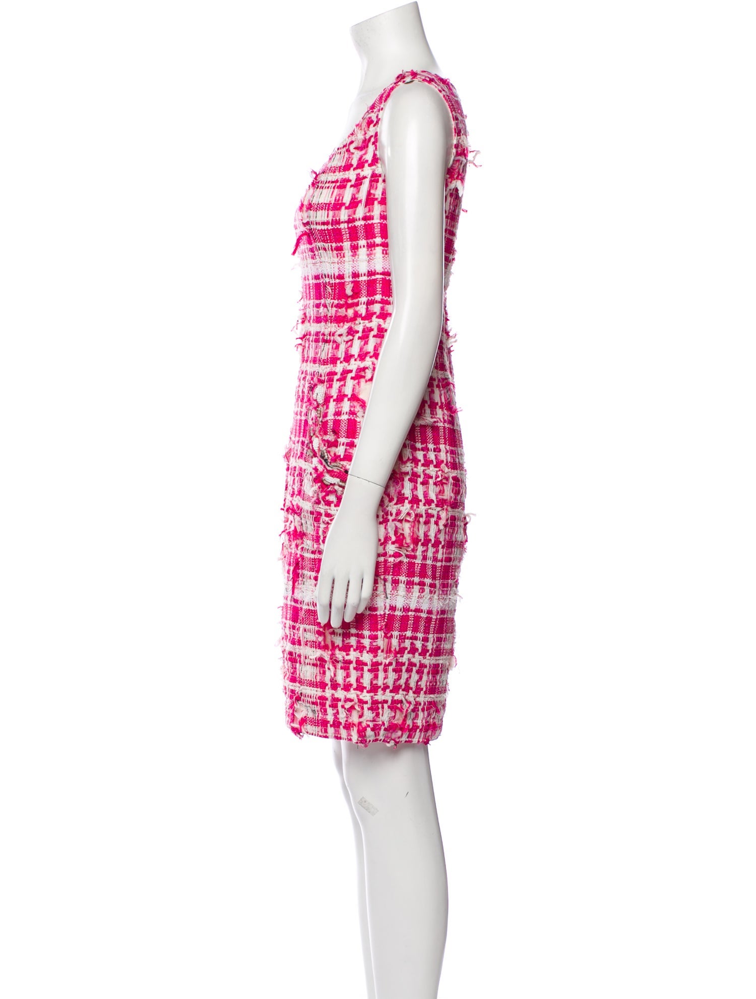 Chanel 2014 Plaid Print Dress Set