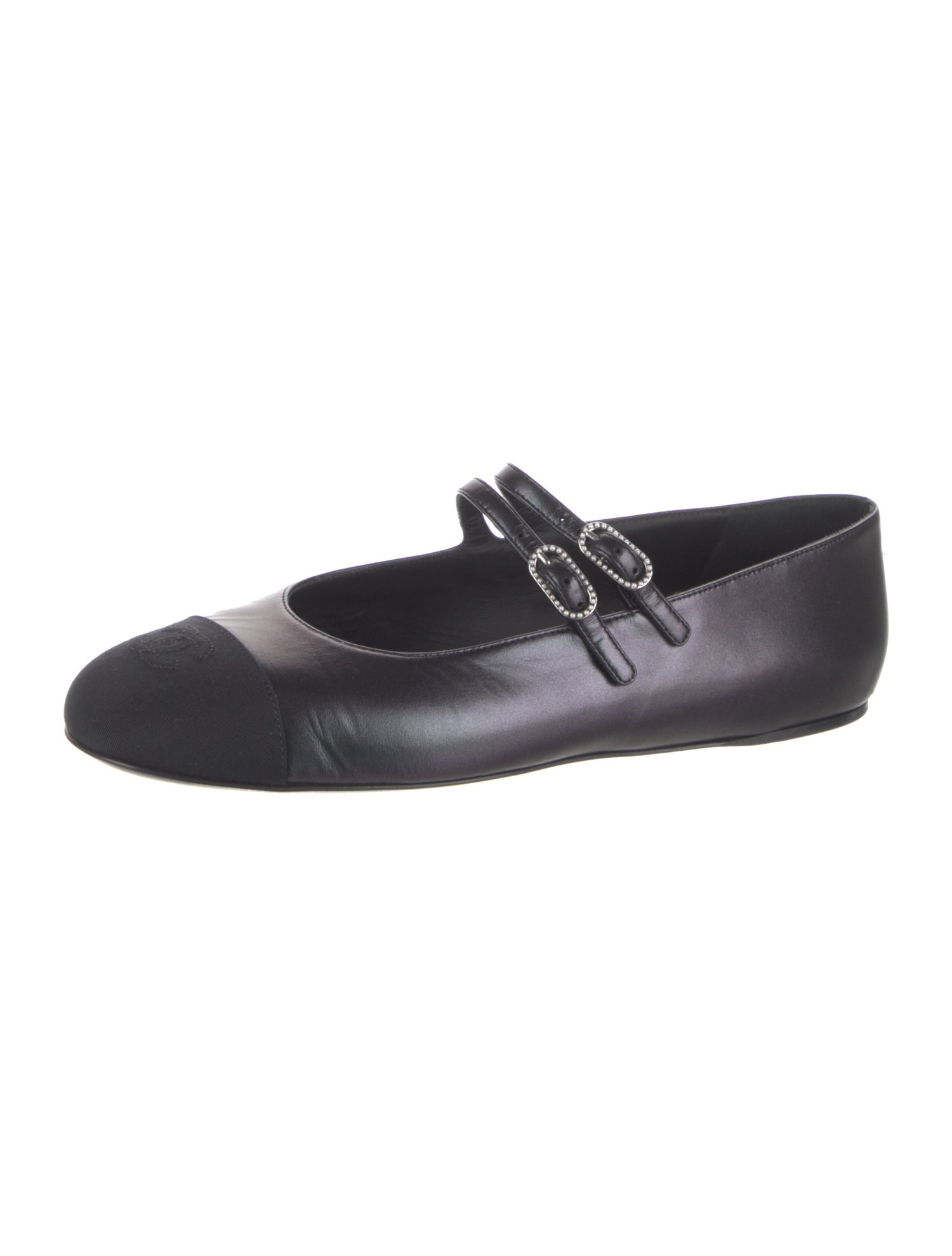 Chanel 2024 Interlocking CC Logo Mary Jane Flats