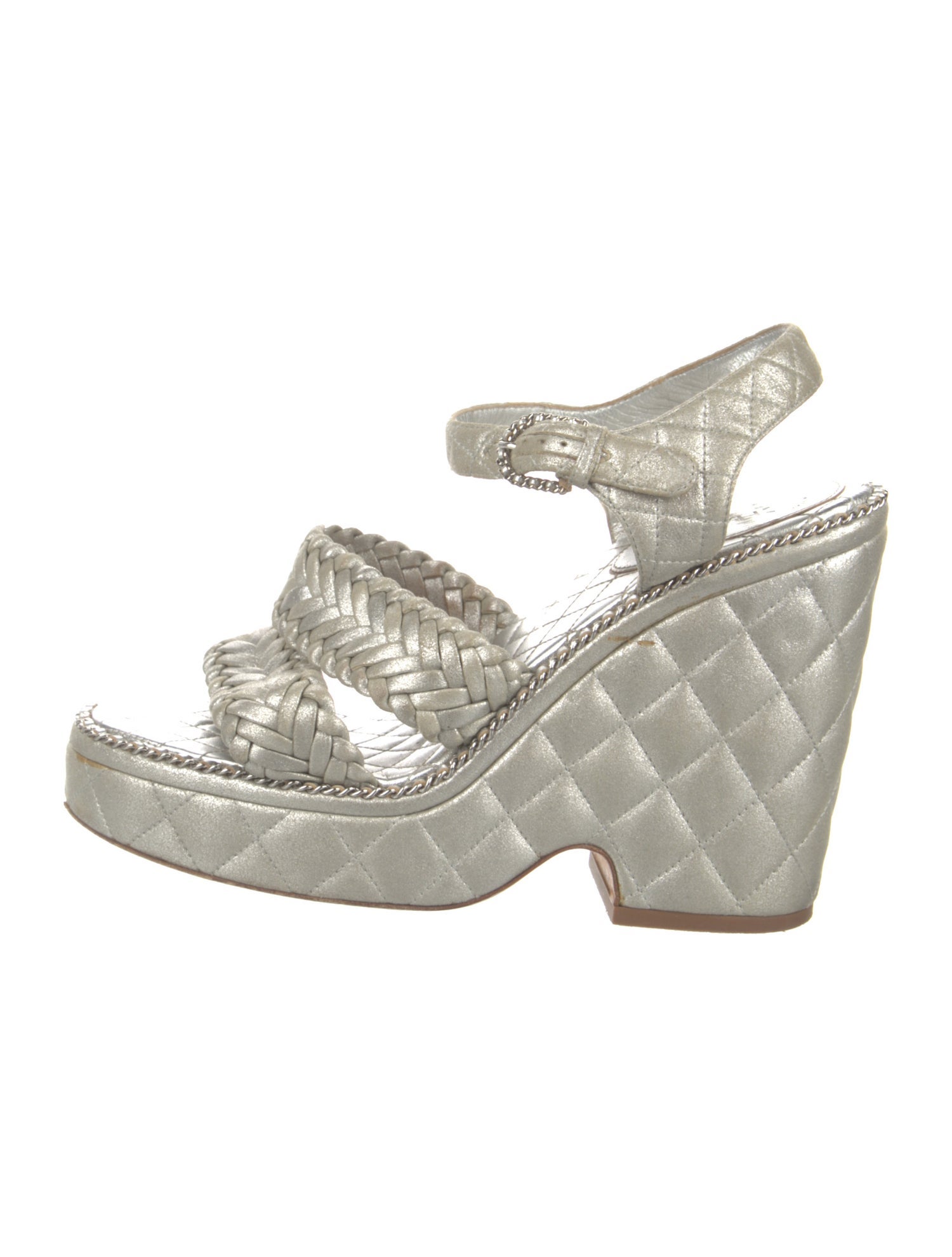 Chanel 2015 Interlocking CC Logo Sandals