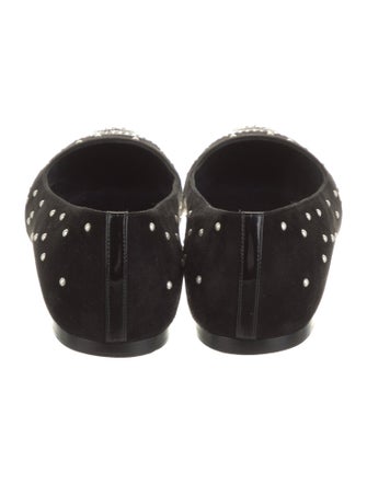 Chanel Interlocking CC Logo Suede Flats