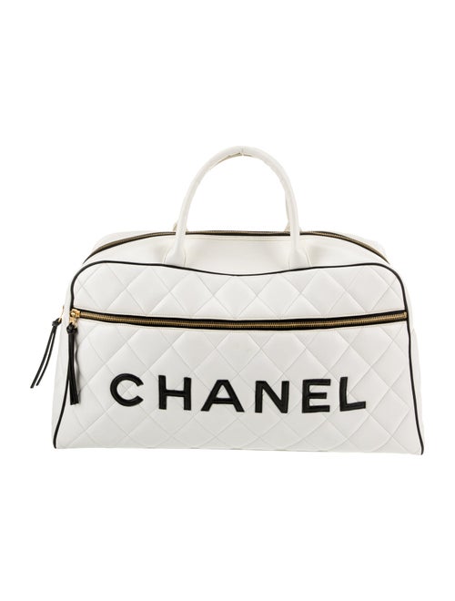 Chanel Quilted Logo Duffle Bag