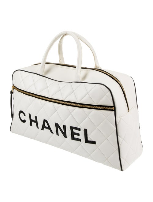 Chanel Quilted Logo Duffle Bag