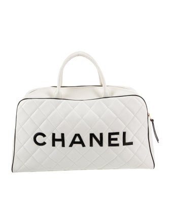 Chanel Quilted Logo Duffle Bag