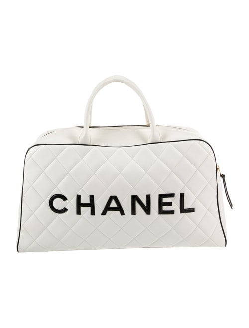 Chanel Quilted Logo Duffle Bag