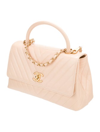 Chanel Small Chevron Coco Handle Bag