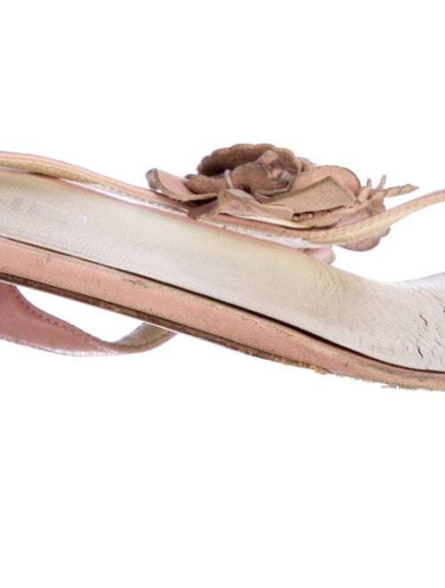 Chanel Interlocking CC Logo Leather T-Strap Sandals