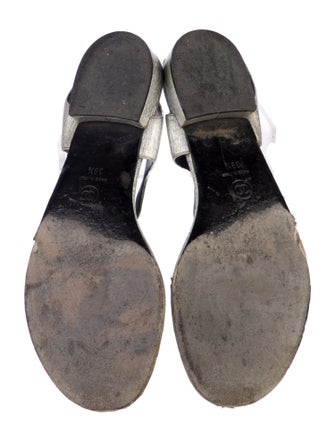 Chanel 2017 Interlocking CC Logo T-Strap Sandals