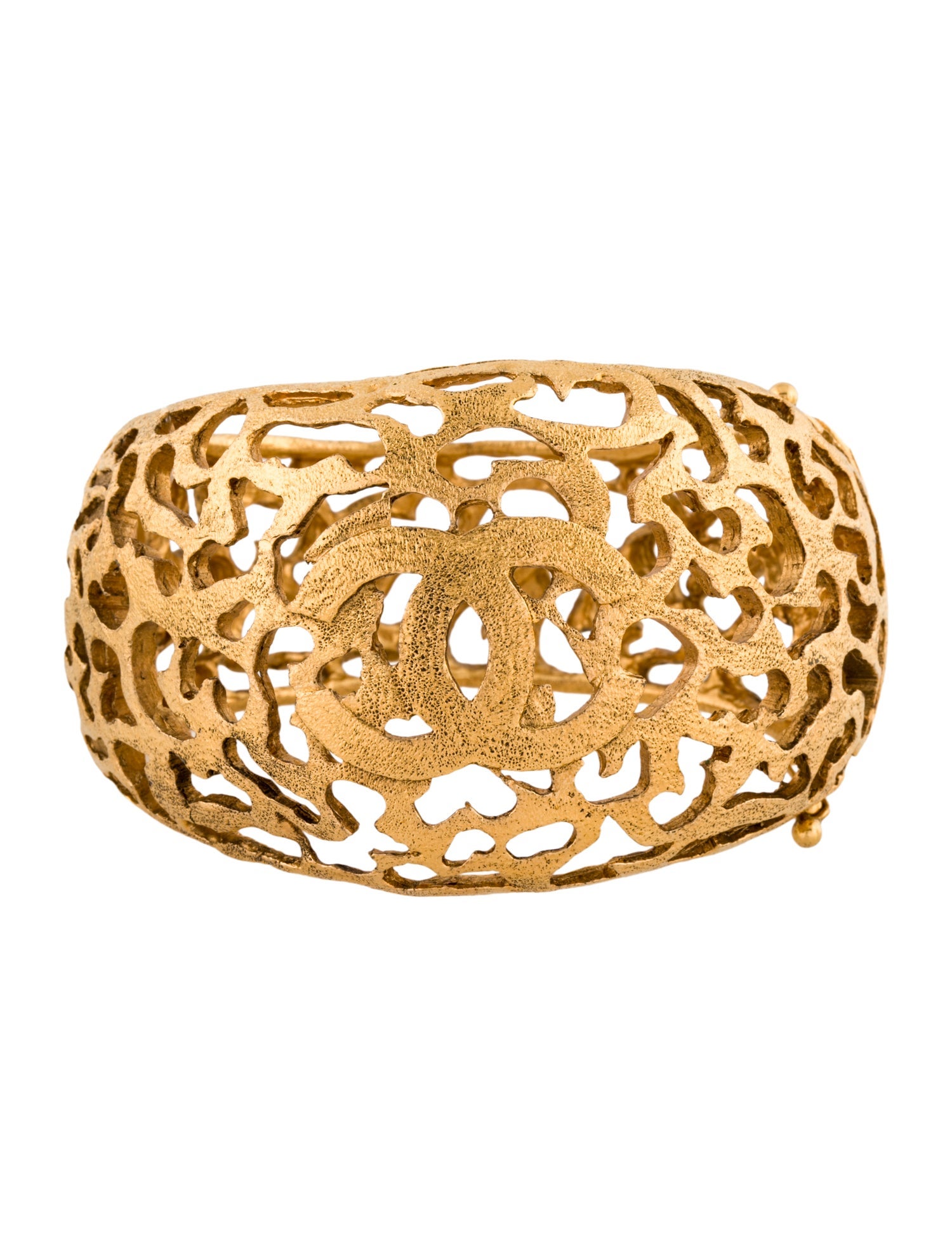 Chanel Vintage CC Cutout Bangle