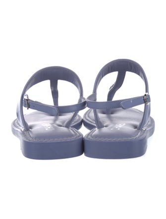 Chanel 2022 Interlocking CC Logo T-Strap Sandals