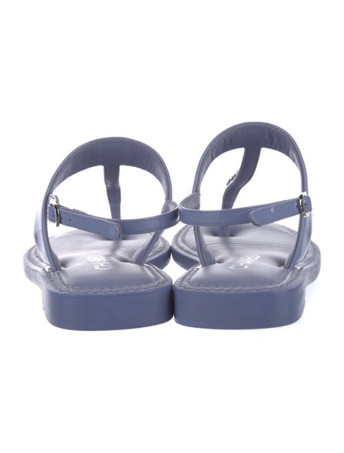 Chanel 2022 Interlocking CC Logo T-Strap Sandals